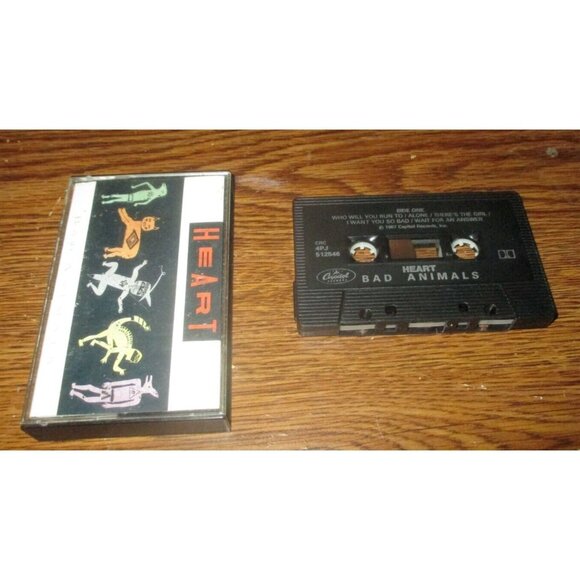 Heart - Bad Animals on cassette (Capitol Records, 1987) - Picture 1 of 4